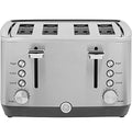 GE Stainless Steel 4 Slice Toaster | Extra Wide Slots for Bagels, Breads, Waffles & More | 7 Shade Options | Countertop Kitchen Essentials | 1500 watt - My Kitchen Products