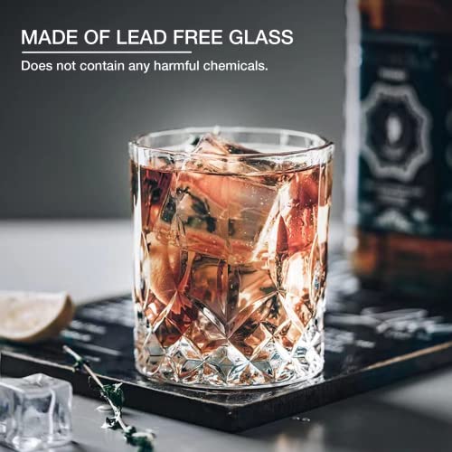 Gencywe Crystal Whiskey Glasses Set of 8(Buy 6, get 2 Free), 11 OZ Old Fashioned Whiskey Glasses, Bourbon Cocktail Rocks Glasses, Clear Bar Glasses for Drinking Scotch Vodka Tequila Rum Gift for Men - My Kitchen Products