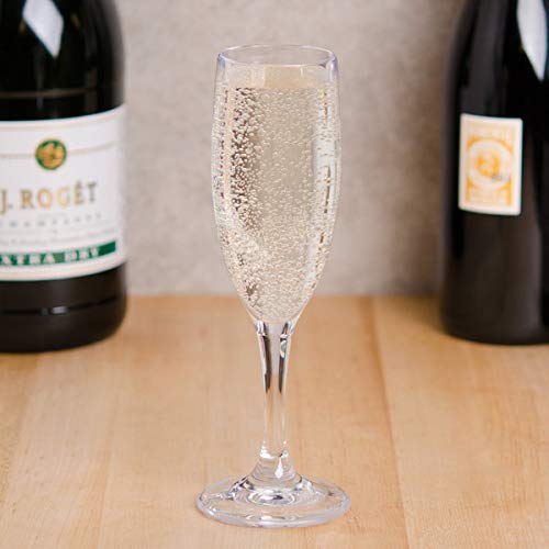 G.E.T. SW-1401-1-SAN-CL-EC BPA-Free Shatterproof Plastic Champagne Glasses, 6 Ounce, Clear (Set of 4) - My Kitchen Products