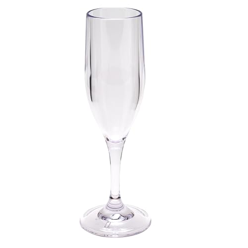G.E.T. SW-1401-1-SAN-CL-EC BPA-Free Shatterproof Plastic Champagne Glasses, 6 Ounce, Clear (Set of 4) - My Kitchen Products
