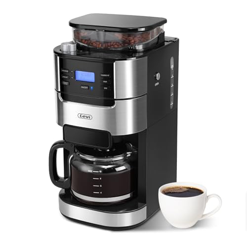 Gevi 10-Cup Drip Coffee Maker with Built-in Burr Grinder & Programmable Timer, 1.5L Water Tank, Auto Keep-Warm, Reusable Filter - Fresh Ground Coffee Machine (Black) - My Kitchen Products