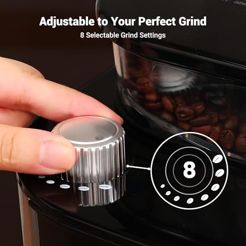 Gevi 10-Cup Drip Coffee Maker with Built-in Burr Grinder & Programmable Timer, 1.5L Water Tank, Auto Keep-Warm, Reusable Filter - Fresh Ground Coffee Machine (Black) - My Kitchen Products