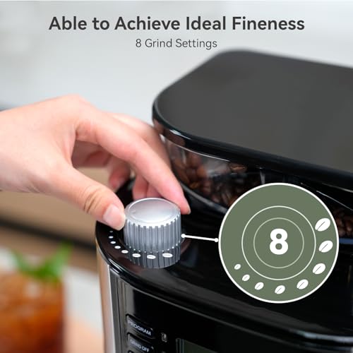 Gevi 10-Cup Drip Coffee Maker with Burr Grinder | Programmable Timer, 1.5L Water Tank, Reusable Filter, Warming Plate, All-in-One Brew & Grind Coffee Machine - My Kitchen Products