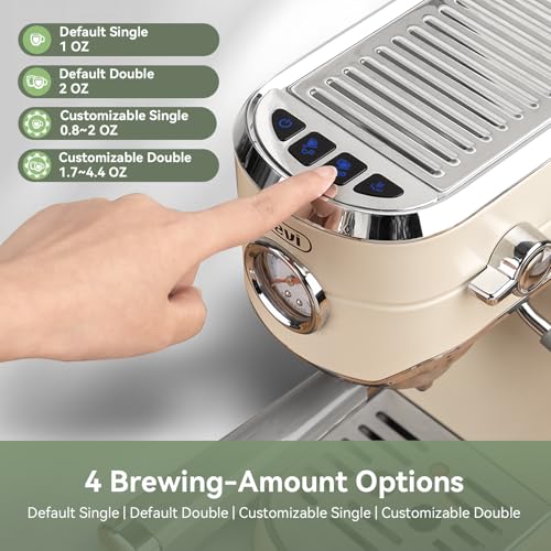 Gevi 20 Bar Espresso Coffee Machine with Burr Grinder Set | 35 Precise Grind Settings | Milk Frother for Latte Cappuccino | Professional Home Barista Kit | Gift for Coffee Lovers - My Kitchen Products