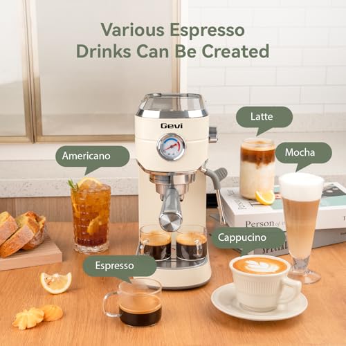 Gevi Espresso Machine 20 Bar with Grinder, Professional Espresso Maker with 35 Precise Grind Settings Burr Coffee Grinders Combos, Super-Automatic Espresso Machines, Ideal for Coffee Lover - My Kitchen Products