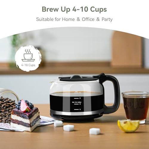 Gevi Grind & Brew Coffee Maker 10 Cup, Built-In Burr Grinder Drip Coffee Machine, Programmable Touch Screen, 4-Hour Warm Plate, Permanent Filter & Glass Carafe - My Kitchen Products