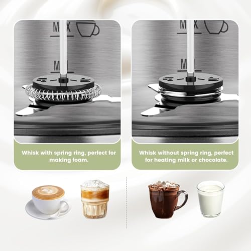 Gevi Milk Frother,5 in 1 Stainless Steel Professional Milk Steamer，Easy to Clean Hot Chocolate Maker,for Hot and Cold Milk Frother for Latte,Macchiato,Cappuccino and Hot Chocolate - My Kitchen Products
