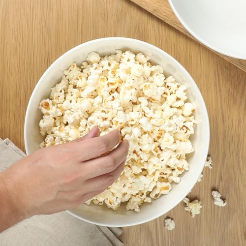 Gibson Home Extra Large Serving Bowls Set of 2-100 oz 10-Inch White Porcelain Salad Bowl Set, Stackable Ceramic Kitchen Bowls, Dishwasher & Microwave Safe - My Kitchen Products