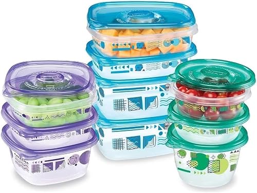 Glad GladWare MatchWare Food Storage Containers with Lids, BPA Free Reusable Plastic 20 Piece Variety Pack for Lunches, Meal Prep, and Leftovers, Leak Resistant, Microwave and Dishwasher Safe - My Kitchen Products