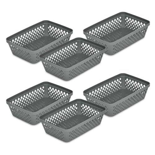Glad Plastic Storage Basket Set, Multipurpose Drawer Trays, Kitchen Pantry Containers, and Bathroom