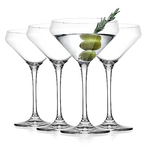 Glaver's Martini Glasses Set of 4 Cocktail Glasses, 10.5 Ounce Stemmed Margarita Glasses, for Bar, Martinis, Cosmopolitan, Gimlet, Elegant Packaging - My Kitchen Products
