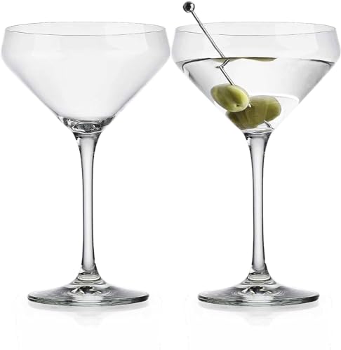 Glaver's Martini Glasses Set of 4 Cocktail Glasses, 10.5 Ounce Stemmed Margarita Glasses, for Bar, Martinis, Cosmopolitan, Gimlet, Elegant Packaging - My Kitchen Products