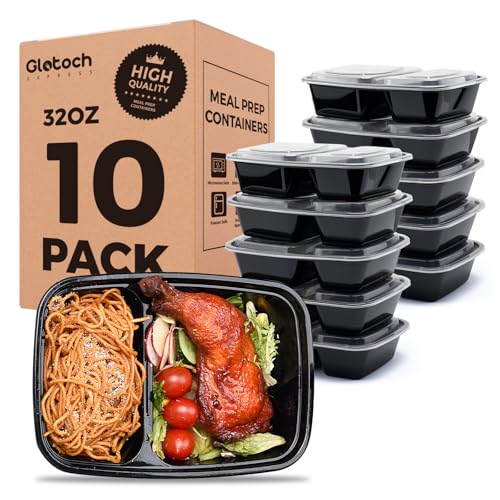 Glotoch 10 Pack 32OZ Meal Prep Containers Reusable Microwave Safe,Extra Large &Thick Food Storage Containers With Lids, Durable Bento Boxes BPA-free, Stackable, Dishwasher/Freezer Safe - My Kitchen Products