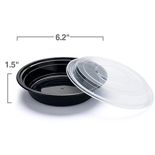 Glotoch 16 oz Meal Prep Containers with Lids (50 Pack) – Reusable & disposable plastic food storage containers, Leak-resistant bento boxes for salads, snacks and portion control - My Kitchen Products
