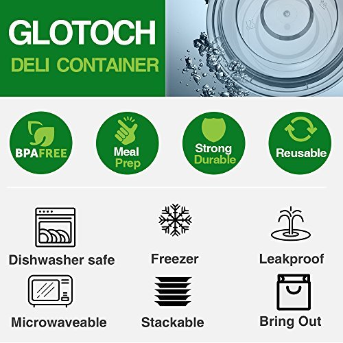 Glotoch 16 oz Meal Prep Containers with Lids (50 Pack) – Reusable & disposable plastic food storage containers, Leak-resistant bento boxes for salads, snacks and portion control - My Kitchen Products