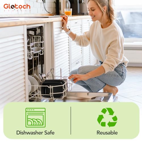 Glotoch 28oz Meal Prep Containers, 10 Pack (20-Piece) Reusable Food Storage Containers with Lids Microwave, Freezer, Dishwasher Safe - Leakproof & BPA Free Durable Plastic Lunch Box To Go Take Out - My Kitchen Products