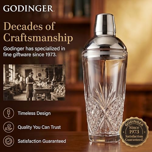 Godinger Dublin Cocktail Shaker, Martini Shaker, 17oz - My Kitchen Products