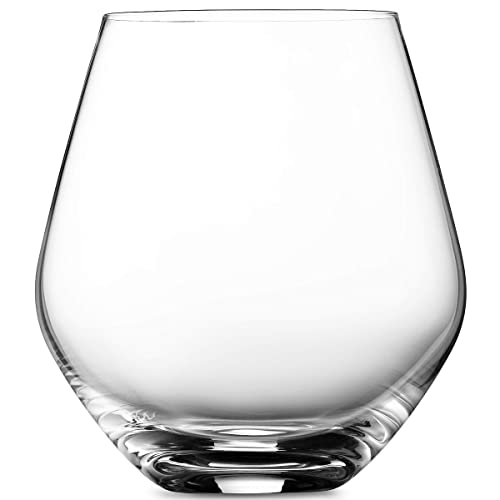 Godinger Wine Glasses, Stemless Wine Glasses, Red Wine Drinking Glasses, Stemless Wine Glass - 17oz, Set of 4 - Made in Europe - My Kitchen Products