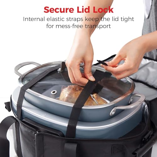 Goldlion Carrying Bag Compatible with Ninja Crockpot Slow Cooker - Portable Travel Carrier Case - Accessories for Ninja Foodi Possiblecooker Pro 8.5 Qt - My Kitchen Products