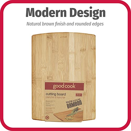 GoodCook Everyday 10" x 14" Bamboo Cutting Board, Durable Edge-Grain Wood, Moisture-Resistant, Knife-Friendly, Wooden Chopping Board for Kitchen, Low-Maintenance, Natural Bamboo - My Kitchen Products