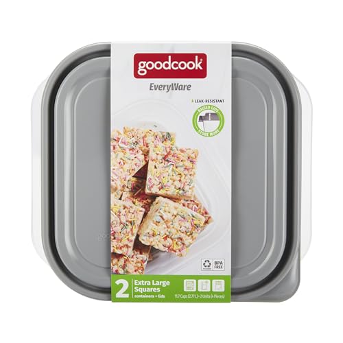 GoodCook EveryWare Extra Large Square Food Storage Container, 2 Pack, BPA Free - My Kitchen Products