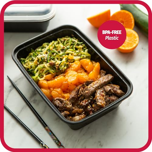 GoodCook Meal Prep Containers, Single Compartment 10-Pack, BPA-Free Reusable Food Storage, Black, Microwave & Freezer Safe, Stackable Meal Prep Containers for Lunches and Snacks - My Kitchen Products