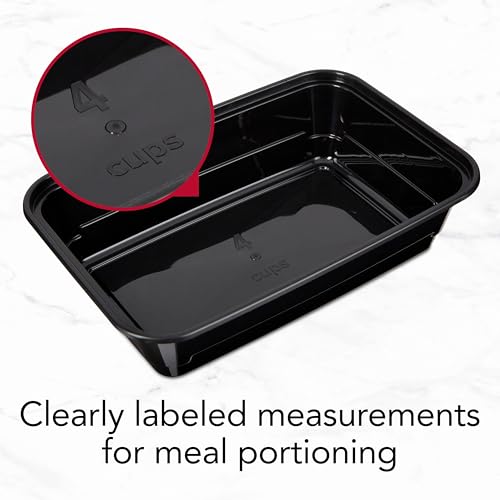 GoodCook Meal Prep Containers, Single Compartment 10-Pack, BPA-Free Reusable Food Storage, Black, Microwave & Freezer Safe, Stackable Meal Prep Containers for Lunches and Snacks - My Kitchen Products