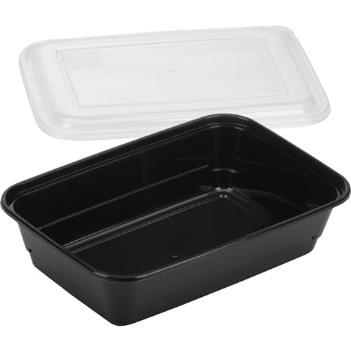 GoodCook Meal Prep Rectangle Single Compartment 30 units, Black, BPA Free - My Kitchen Products