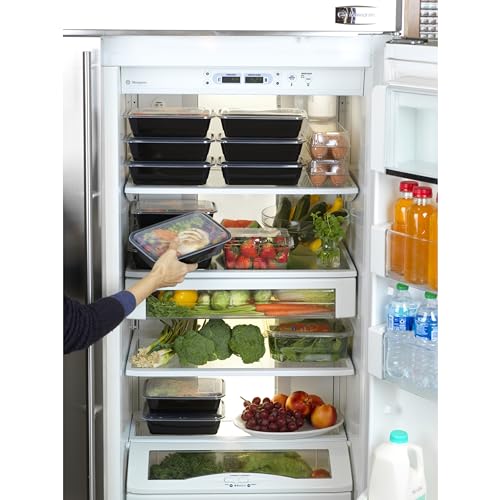 GoodCook Meal Prep Rectangle Single Compartment 30 units, Black, BPA Free - My Kitchen Products