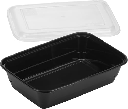 GoodCook Meal Prep Rectangle Single Compartment 30 units, Black, BPA Free - My Kitchen Products