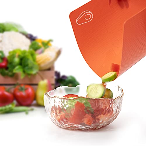 Goodluck 5 Pieces Flexible Cutting Boards, BPA Free Plastic Cutting Boards for Kitchen, Non Slip Cutting Mat for Meat and Vegetables - My Kitchen Products