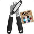 GORILLA GRIP Heavy Duty Stainless Steel Smooth Edge Manual Can Opener and Bottle Openers, US Designed, Comfortable Handle, Oversized Handheld Turn Knob, Multifunctional Kitchen Tool, Black - My Kitchen Products