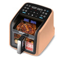 Gourmia Air Fryer 7 QT - Easy View Panorama Window & Interior Light, Guided Cooking with 12 One-Touch Presets, FryForce 360, Dishwasher Safe Accessories, Peach - My Kitchen Products