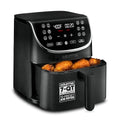Gourmia Air Fryer - 7 Qt Large Capacity with LED Display, 12 One-Touch Presets, FryForce 360° Technology, Nonstick Dishwasher-Safe Basket & Crisper Tray, Black - My Kitchen Products