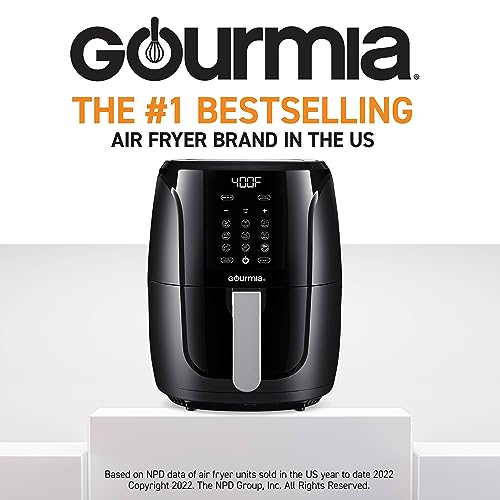 Gourmia Air Fryer Oven Digital Display 5 Quart Large AirFryer Cooker 12 1-Touch Cooking Presets, XL Air Fryer Basket 1500w Power Multifunction Black and Stainless Steel Accents FRY FORCE GAF536 - My Kitchen Products