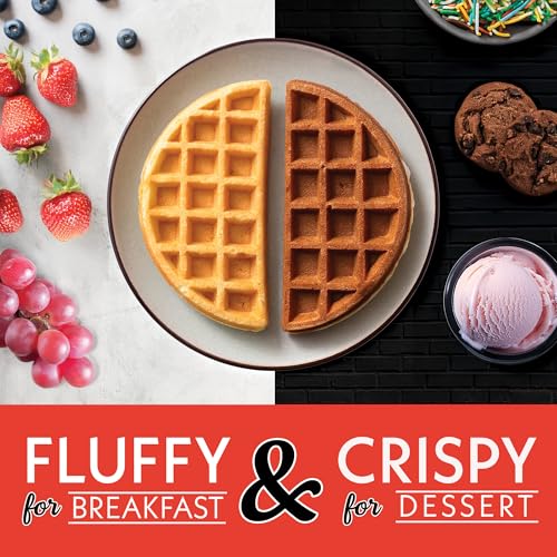 Gourmia Belgian Waffle Maker – Compact Design with Upright Storage, Adjustable Browning, and Easy-Clean Nonstick Ceramic Plates, Stainless Steel - My Kitchen Products