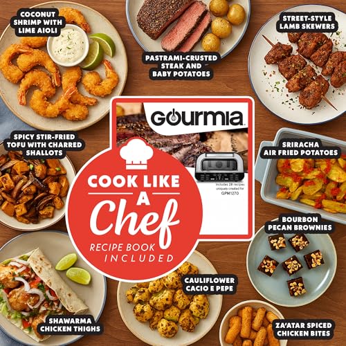 Gourmia Electric Indoor Pizza Oven – Countertop Air Fryer Toaster Oven Combo with 6 Pizza Presets, 7 Cooking Functions, Air Fry, Broil & Bake, Includes Cordierite Pizza Stone, Stainless Steel - My Kitchen Products