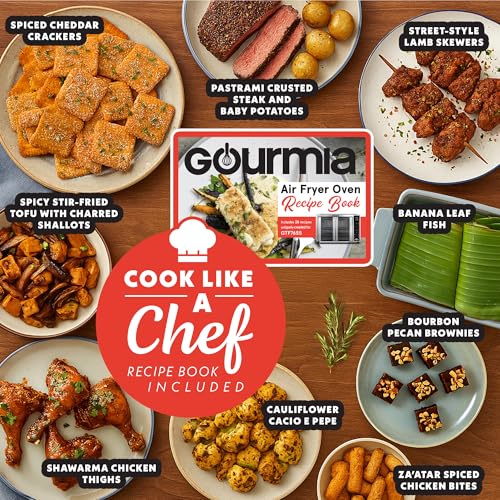 Gourmia French Door Air Fryer Toaster Oven – 6-Slice Capacity, FryForce 360°, Digital Display with 17 Cooking Presets, Stainless Steel - My Kitchen Products