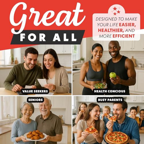 Gourmia French Door Air Fryer Toaster Oven – 6-Slice Capacity, FryForce 360°, Digital Display with 17 Cooking Presets, Stainless Steel - My Kitchen Products