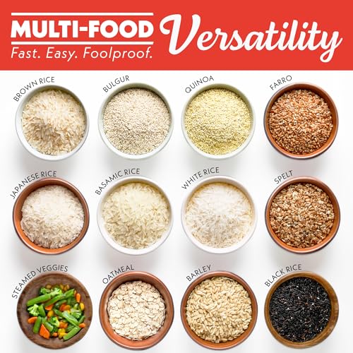 Gourmia Rice Cooker – 3 Qt Capacity, 12 Cup Cooked, 6 Cup Uncooked, Digital Controls, Grain Cooker & Steamer, Built-In Steamer Basket, Nonstick Ceramic Pot, Delay Timer, Keep Warm, Stainless Steel - My Kitchen Products