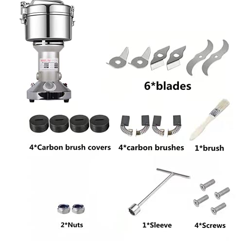Grain Mill Grinder 750g High Speed Electric Stainless Steel Grinder Cereals Corn Flour Pulverizer Powder Machine for Dry Spice Herbs Grains Coffee Rice Pepper - My Kitchen Products