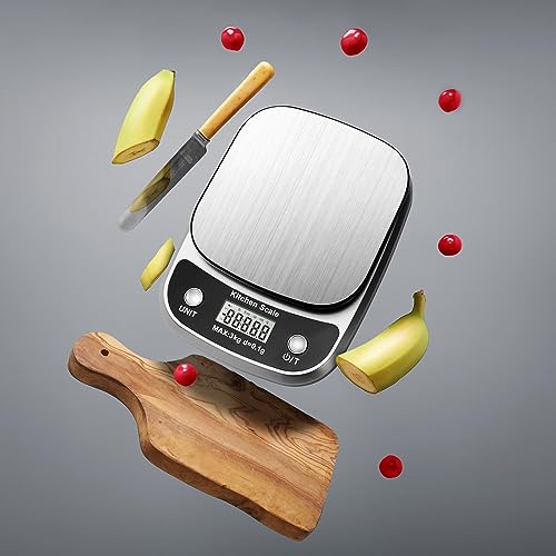 GRAM PRES Food Kitchen Scale Digital Weight Grams and Oz，Professional Small Digital Kitchen Food Scales 3kg/0.1g for Weight Loss - My Kitchen Products