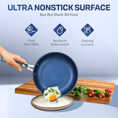 GRANITESTONE 20 Pc Kitchen Pots and Pans Set Non Stick Cookware Set, Kitchen Cookware Sets with Deep Frying Pan Set, Bakeware, & Steamer, Non Toxic PFOA PFOS Free, Oven and Dishwasher Safe - My Kitchen Products
