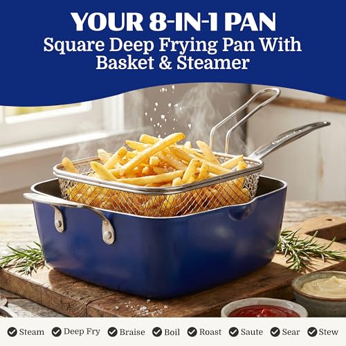 Granitestone Ceraluxe 20 Pc Ceramic Cookware Set Nonstick, Complete Pots and Pans Set Non Stick with 5 Pc Bakeware Set, Deep Frying Pan Set, & Steamer, Non Toxic PFOA Free, Oven & Dishwasher Safe - My Kitchen Products