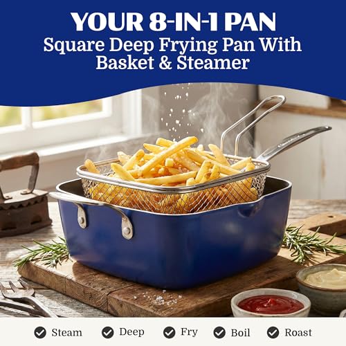 Granitestone Ceraluxe 20 Pc Ceramic Cookware Set Nonstick, Complete Pots and Pans Set Non Stick with 5 Pc Bakeware Set, Deep Frying Pan Set, & Steamer, Non Toxic PFOA Free, Oven & Dishwasher Safe - My Kitchen Products
