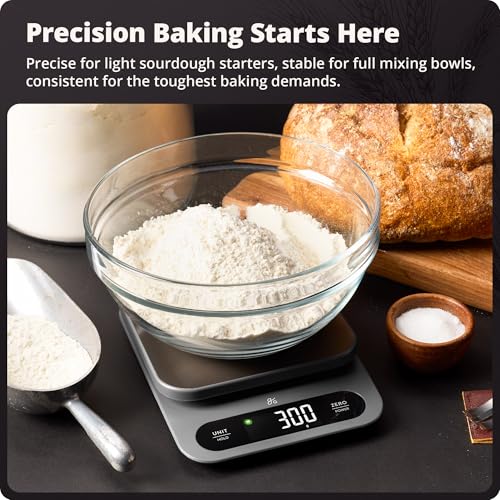Greater Goods Digital Food Scale for Kitchen & Baking, 10kg/22lb High-Capacity Weight Scale with 1g Precision, Stainless Steel Platform, Hi-Def LCD, Ideal for Bread, Sourdough & Bulk Cooking - My Kitchen Products