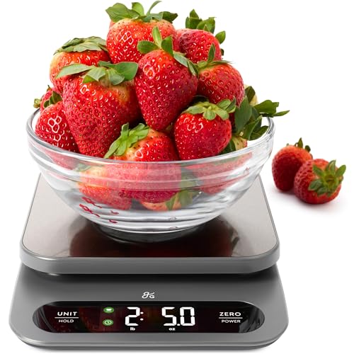 Greater Goods Digital Food Scale for Kitchen & Baking, 10kg/22lb High-Capacity Weight Scale with 1g Precision, Stainless Steel Platform, Hi-Def LCD, Ideal for Bread, Sourdough & Bulk Cooking - My Kitchen Products