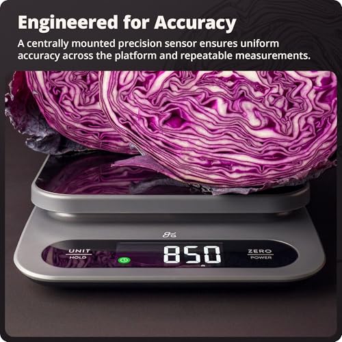 Greater Goods Digital Food Scale for Kitchen & Baking, 10kg/22lb High-Capacity Weight Scale with 1g Precision, Stainless Steel Platform, Hi-Def LCD, Ideal for Bread, Sourdough & Bulk Cooking - My Kitchen Products