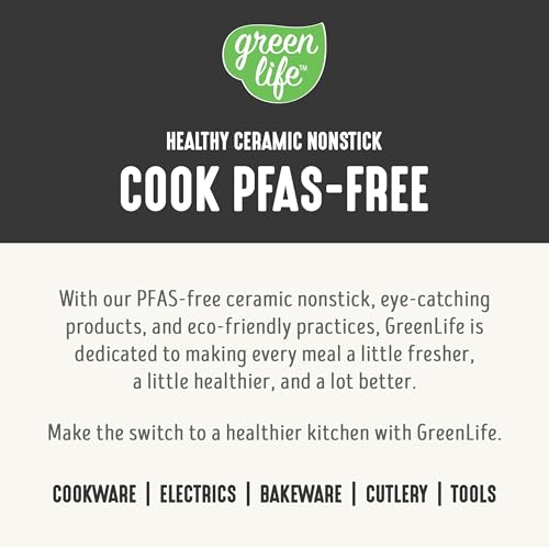 GreenLife 6QT Slow Cooker, Non-Toxic PFAS-Free Ceramic Nonstick Removable Interior Bowl, Programmable, Family Friendly, Keep Warm, Stovetop & Oven Safe, Dishwasher Safe Crock, Timer, Glass Lid, Black - My Kitchen Products