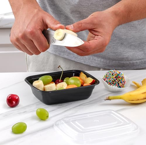 GUSTO 12 oz -1 Compartment Meal Prep Containers with Lids – [50 Count] Reusable, Microwaveable, Dishwasher & Freezer Safe, BPA-Free Food Storage Boxes for Portion Control (Formerly Comfy Package) - My Kitchen Products